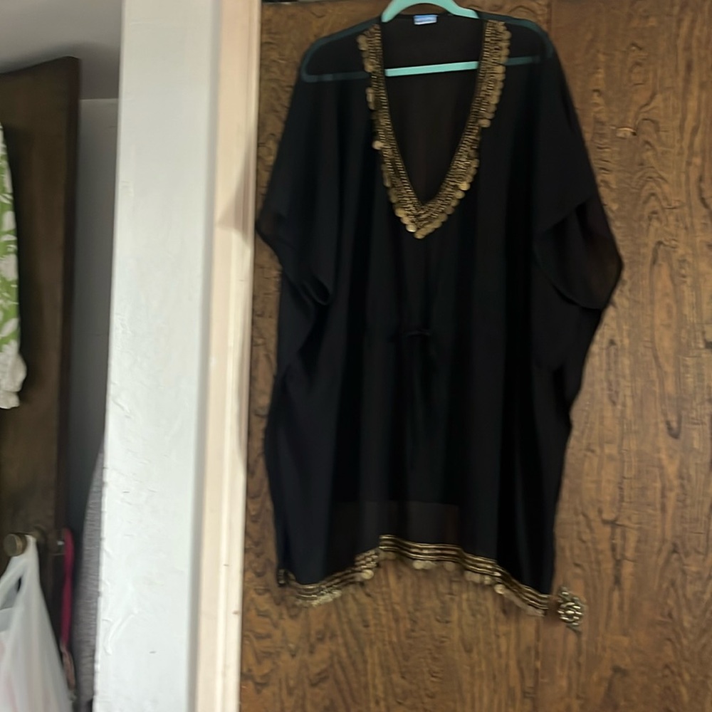 Coverup swimsuit bathing suit black flattering by Soaked